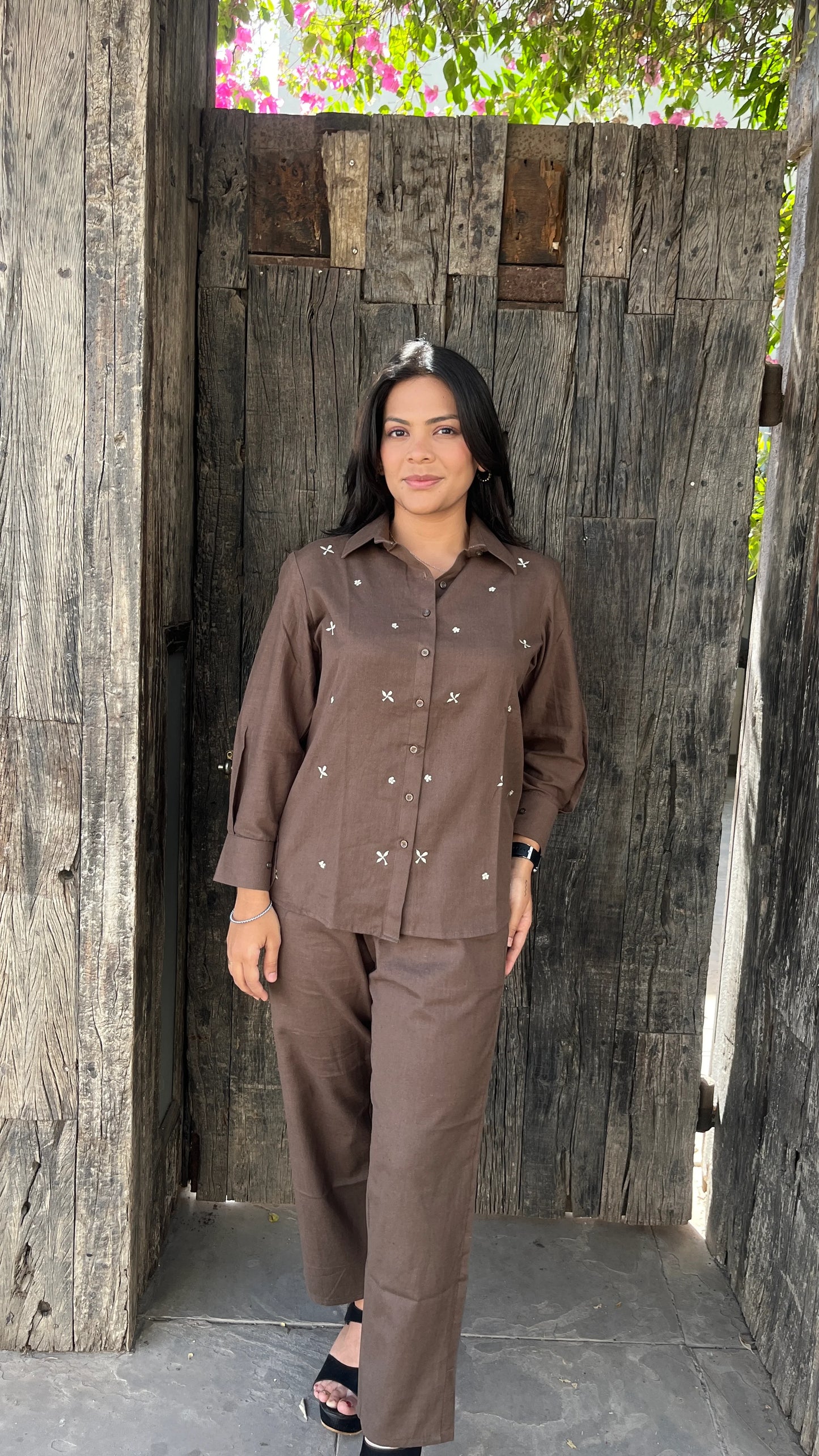 Mocha Mist Embroidered Co-ord