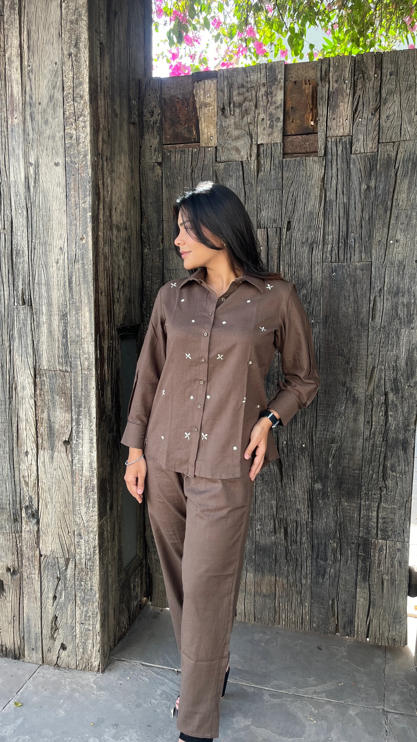 Mocha Mist Embroidered Co-ord