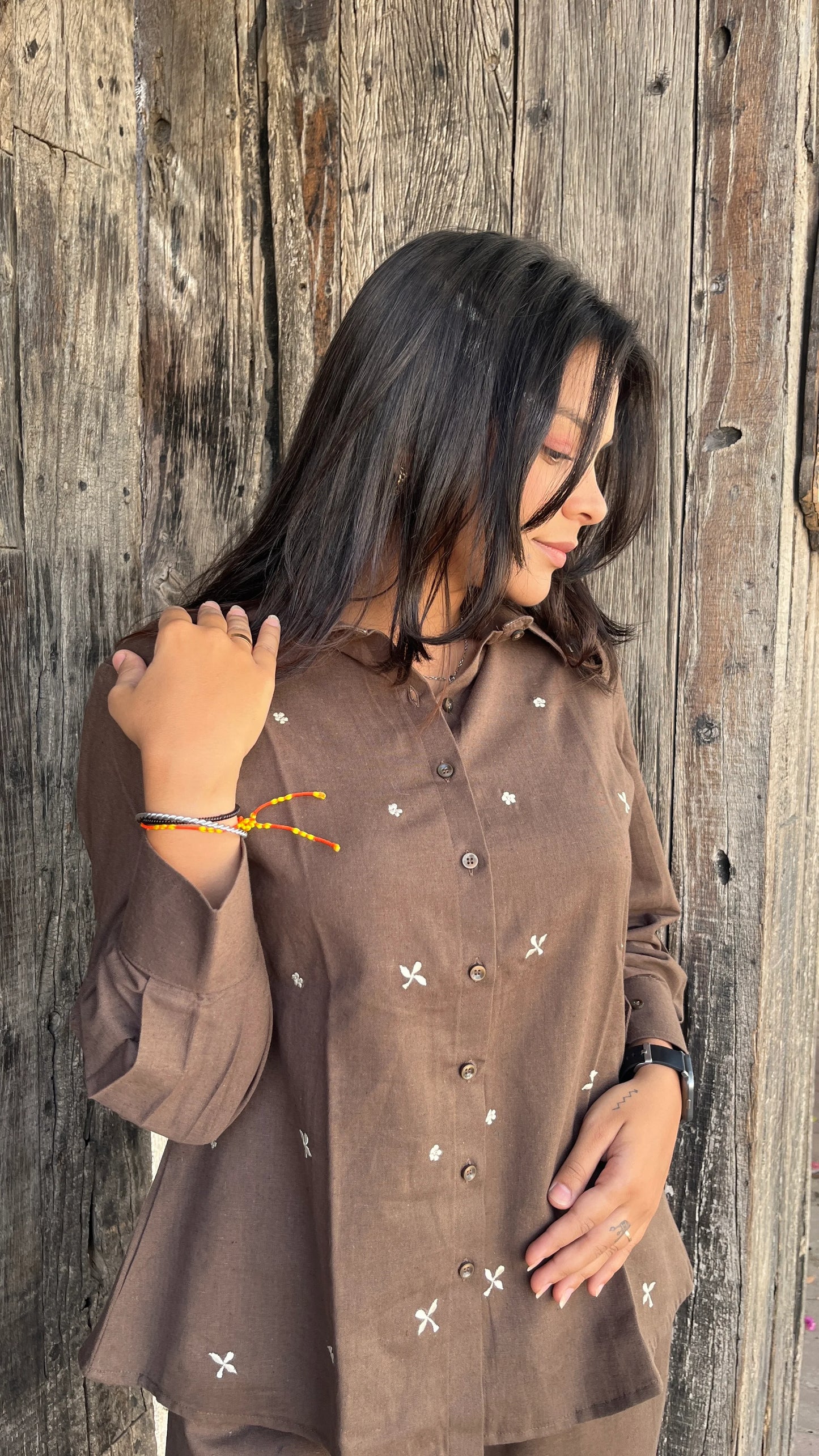 Mocha Mist Embroidered Co-ord