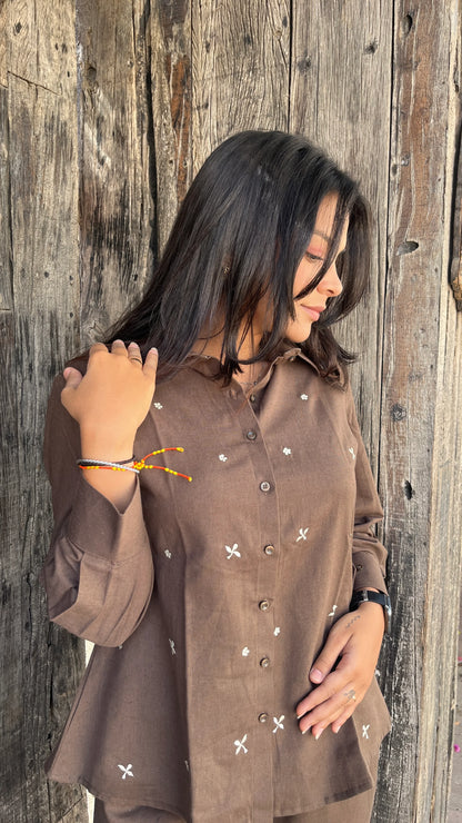 Mocha Mist Embroidered Co-ord