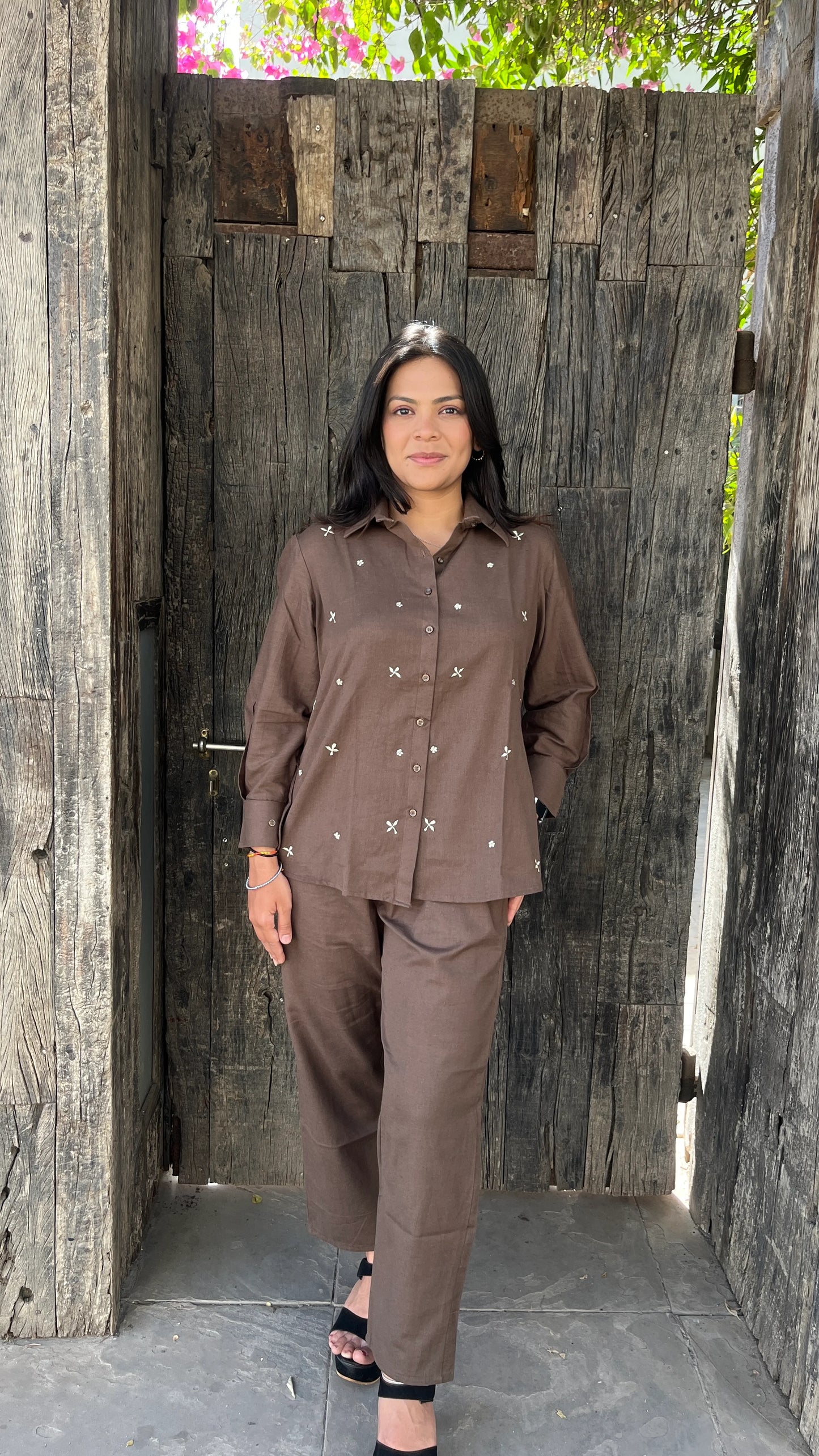 Mocha Mist Embroidered Co-ord